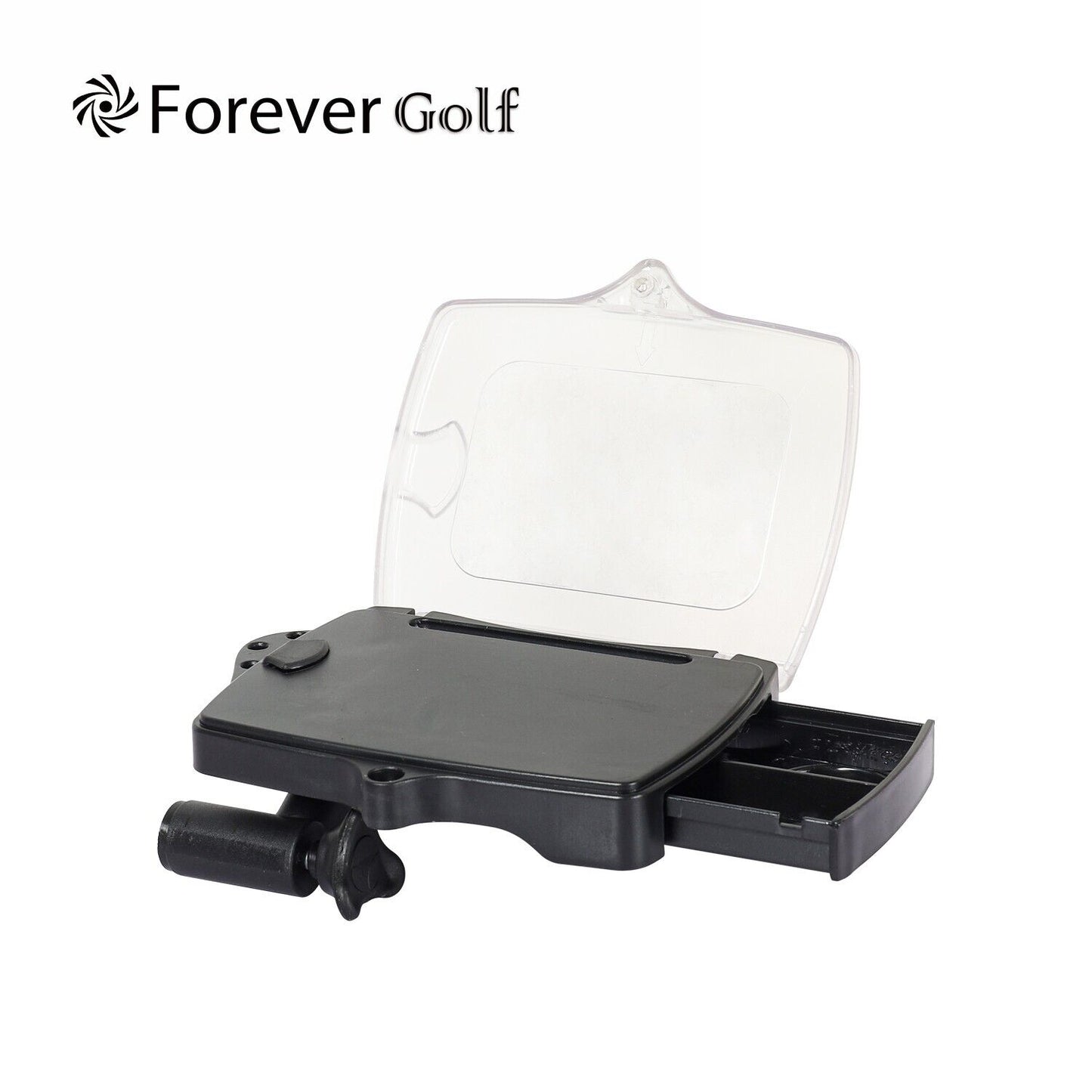 All in one Remote Control Dual Motors Electric Golf Trolley with a seat, Sand bucket holder, phone holder Golf Buggy-Silver Frame+Blue Wheels