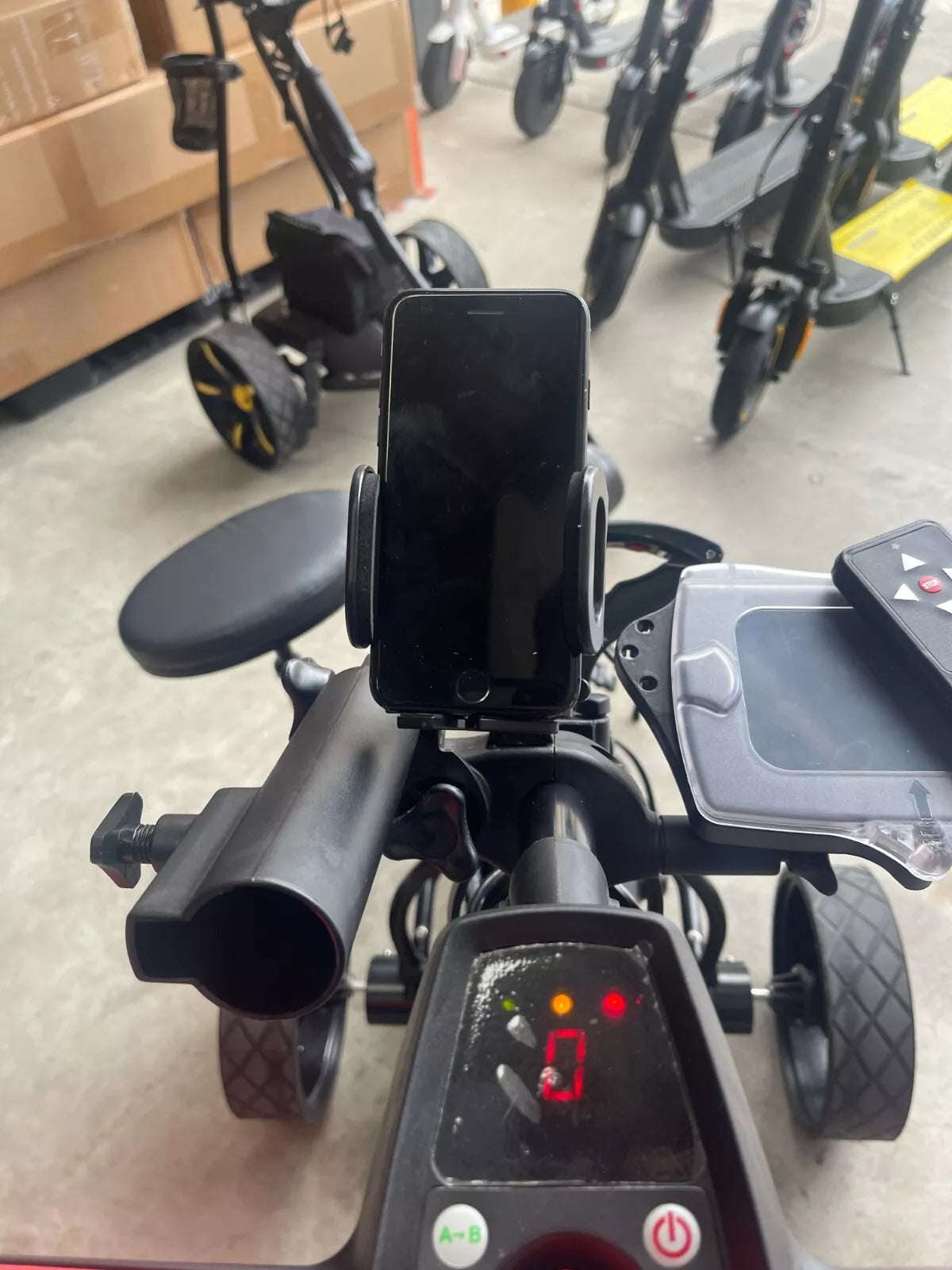 Golf buggy Phone Rangefinder Holder Cradle for 3 wheels golf trolley