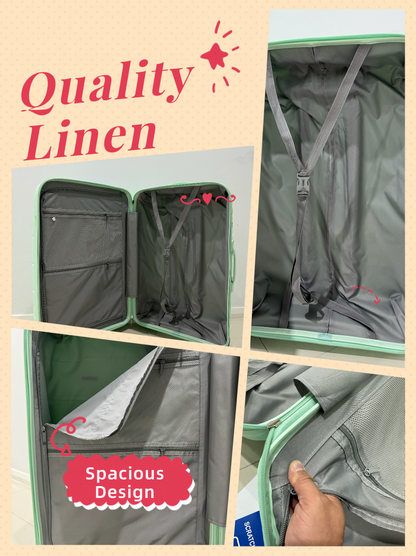 3pcs luggage Suitcase Trolley Set TSA Lock Travel Carry on Hard Cases-Light Green