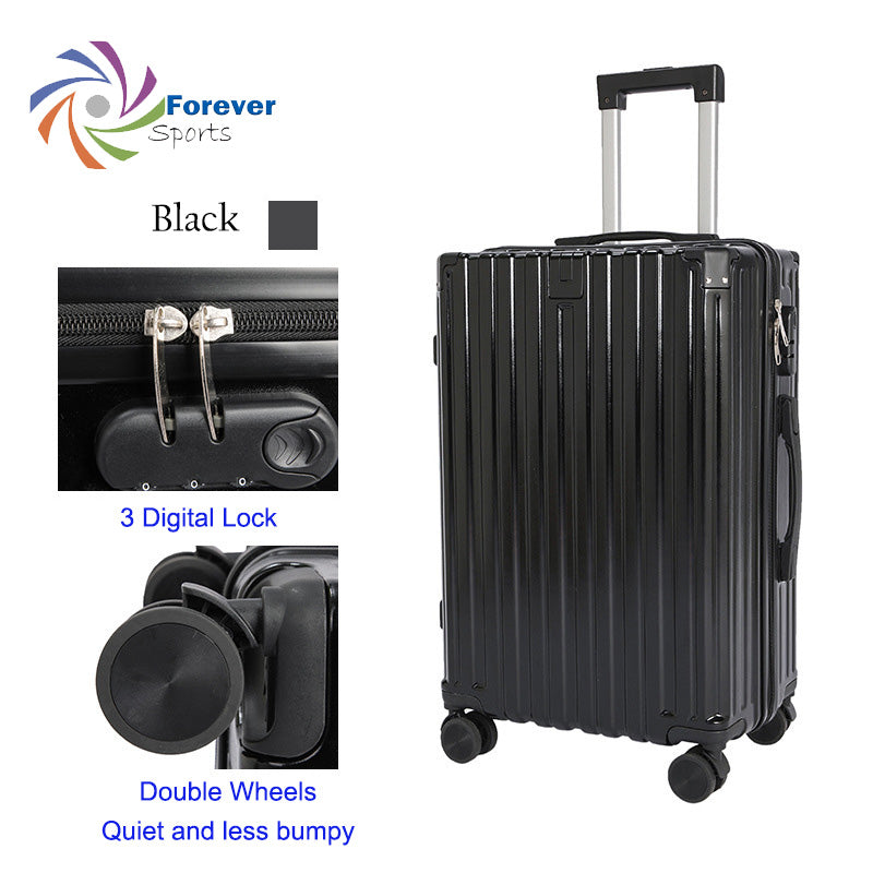 3pcs luggage Suitcase Trolley Set TSA Lock Travel Carry on Hard Cases-Black