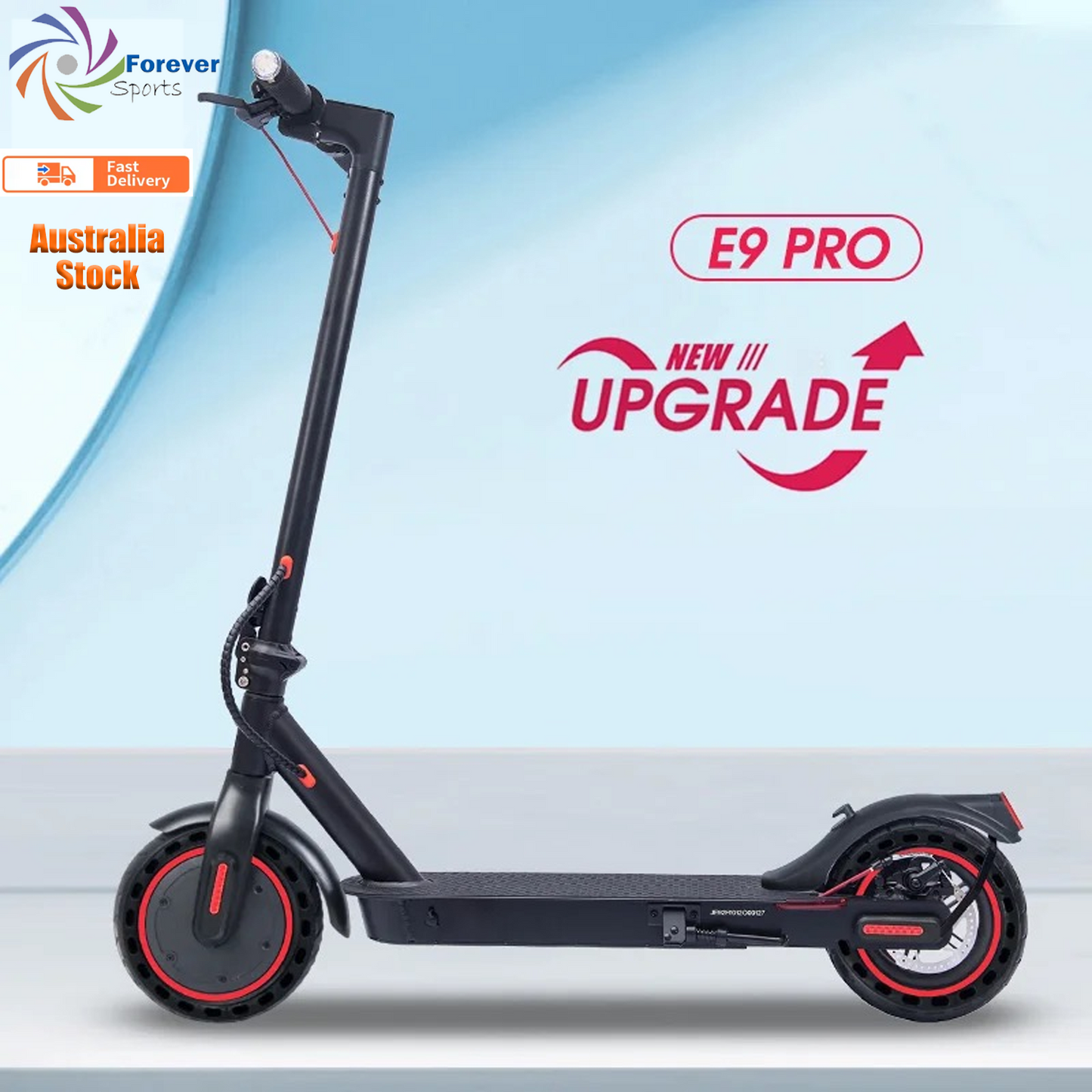 2025 model E9PRO electric scooter with 8.5” solid tyres 7.5ah lithium battery & 800w motor