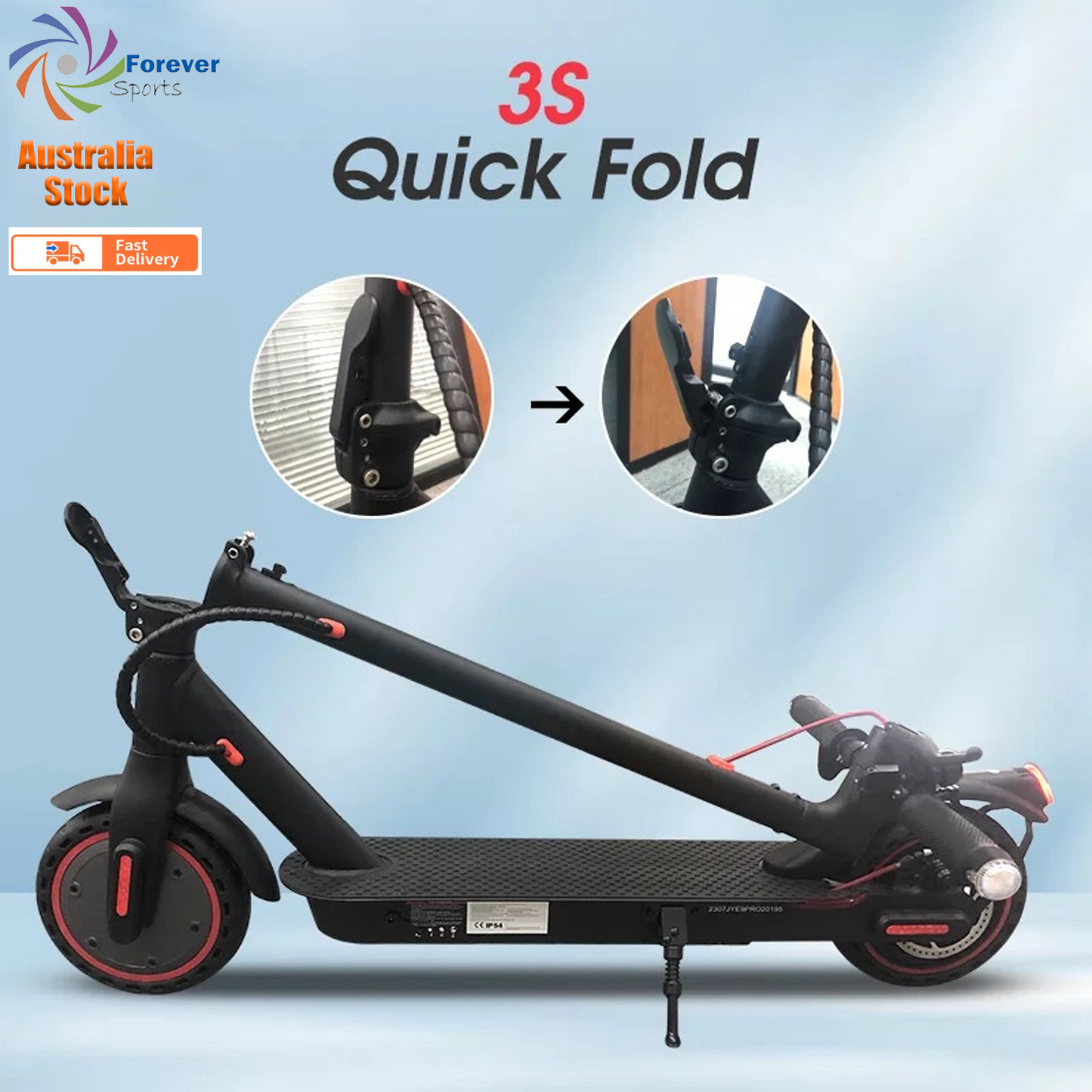 2025 model E9PRO electric scooter with 8.5” solid tyres 7.5ah lithium battery & 800w motor