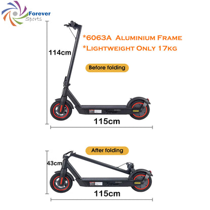 E9G Electric Scooter, 10'' wheels, 1000w max power motor, upto 35km range Rear wheel drive escooter