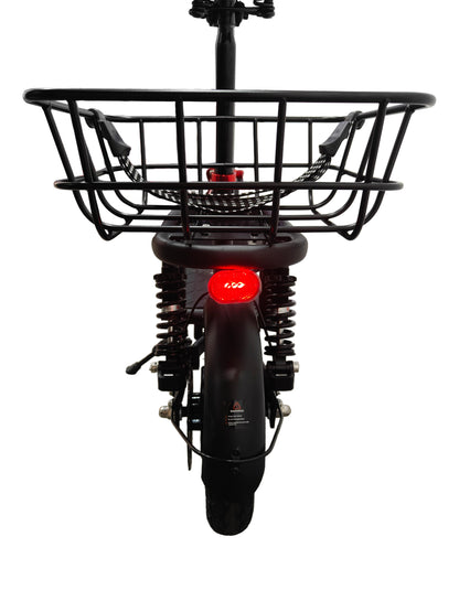 2026 Model EB5- Electric Scooter bike with Seat | 500W motor 48V Battery, 25km/h, 30km Range, 14″ Tyres – Black