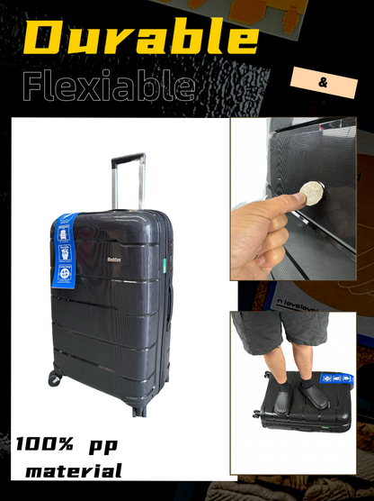 3pcs luggage Suitcase Trolley Set TSA Lock Travel Carry on Hard Cases-BLACK