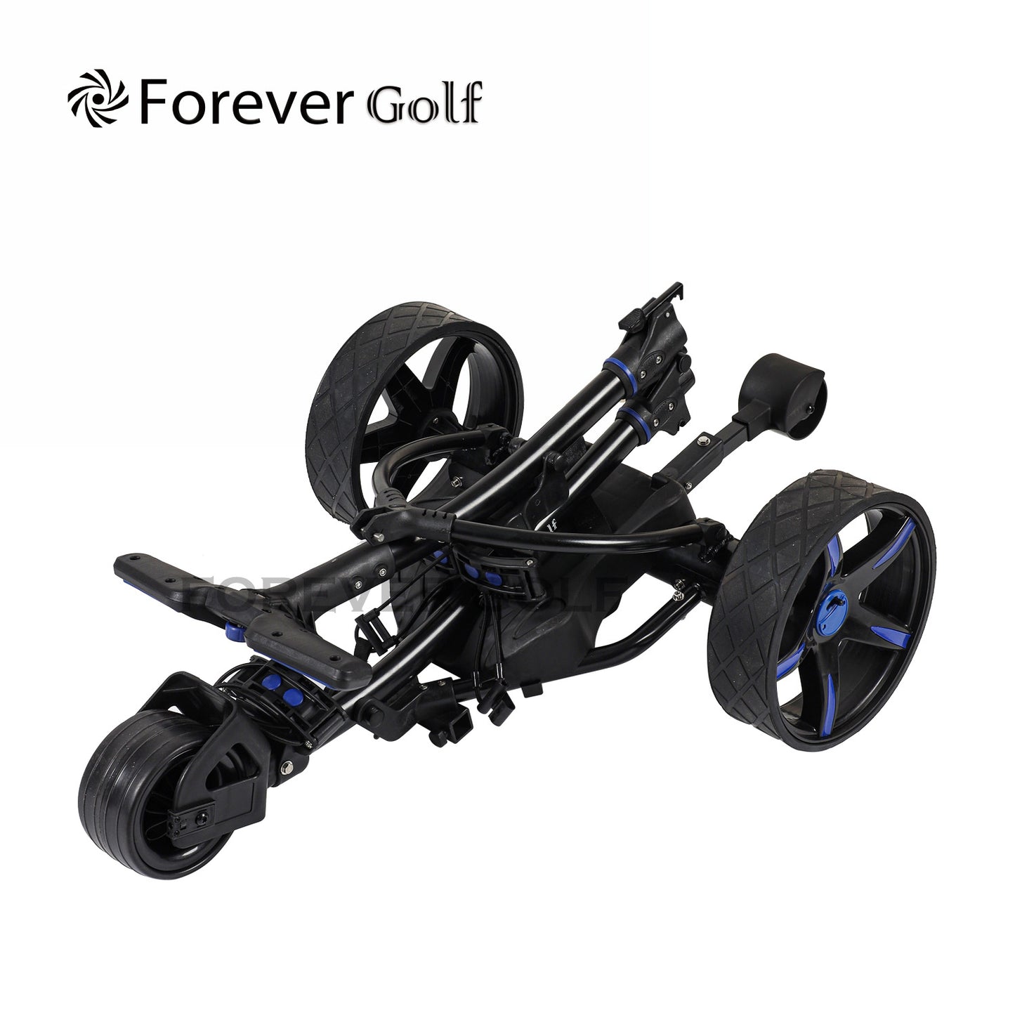 Brand New 2025 Remote Control Golf Buggy Dual Motors Electric Golf Trolley with a Build-in USB charger-Blue