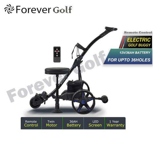 2025 Model Remote Control Dual Motors Electric Golf Trolley with a seat Golf Buggy-Blue