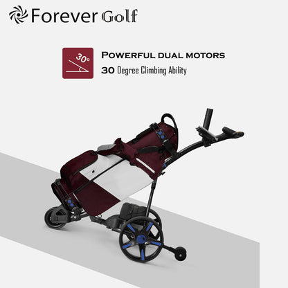 2025 Model Remote Control Dual Motors Electric Golf Trolley with a seat Golf Buggy-Blue