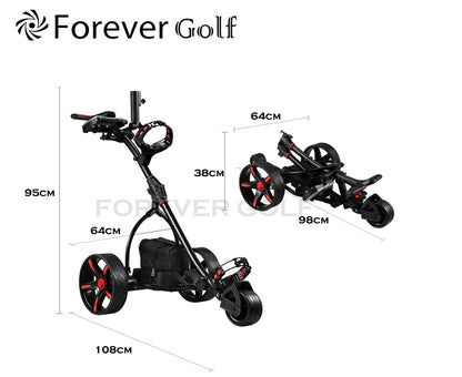 Brand New 2025 Remote Control Golf Buggy Dual Motors Electric Golf Trolley with a Build-in USB charger-Red