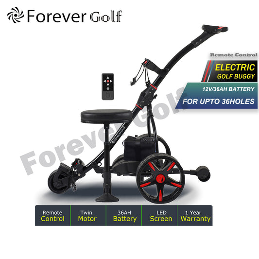 2025 Model Remote Control Dual Motors Electric Golf Trolley with a seat Golf Buggy-Red