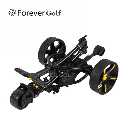 2025 Model Remote Control Dual Motors Electric Golf Trolley with a seat Golf Buggy-Yellow