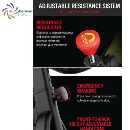 🚴‍♂️ [SPBK06]Forever Sports Spin Bike – Heavy Flywheel, Adjustable Resistance & LCD Monitor