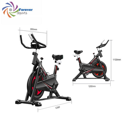🚴‍♂️[SPBK08】 Forever Sports Spin Bike– Silent Belt Drive, Adjustable Resistance & LCD Monitor