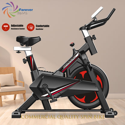 🚴‍♂️[SPBK08】 Forever Sports Spin Bike– Silent Belt Drive, Adjustable Resistance & LCD Monitor