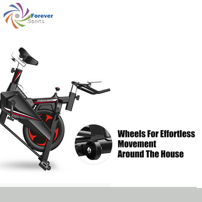 🚴‍♂️[SPBK08】 Forever Sports Spin Bike– Silent Belt Drive, Adjustable Resistance & LCD Monitor