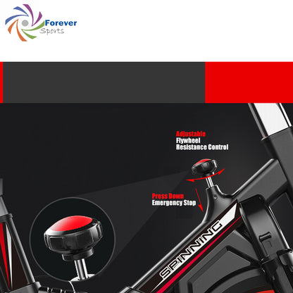 🚴‍♂️[SPBK08】 Forever Sports Spin Bike– Silent Belt Drive, Adjustable Resistance & LCD Monitor