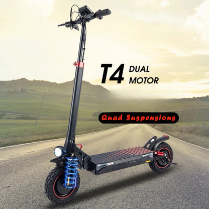 T4-Dual Motors electric scooter with 48v/15Ah Lithium 50km range 45km/h Max Speed App Control