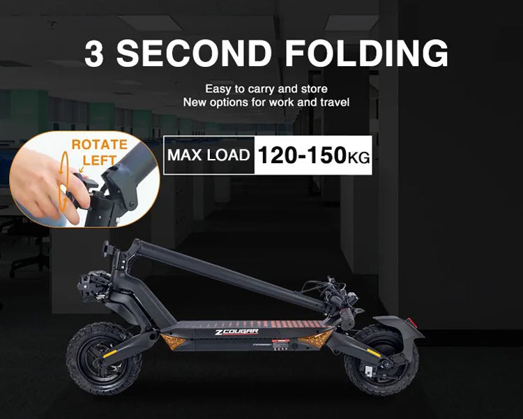 DT8-Dualtron Motors Electric Scooter, 1600W Extreme Hill Climbing e-Scooter Electric 20AH, 45km/h-Black