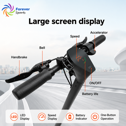 E9G Electric Scooter, 10'' wheels, 1000w max power motor, upto 50km range Rear wheel drive escooter