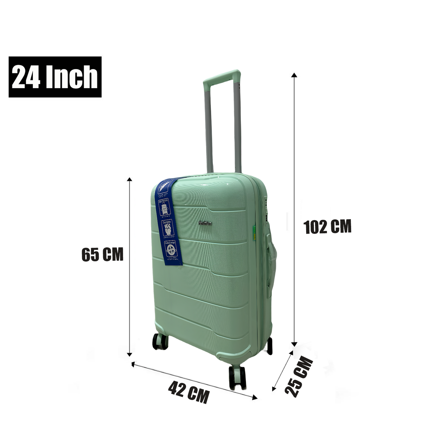 3pcs luggage Suitcase Trolley Set TSA Lock Travel Carry on Hard Cases-Light Green