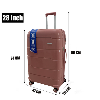 3pcs luggage Suitcase Trolley Set TSA Lock Travel Carry on Hard Cases-Rose Gold