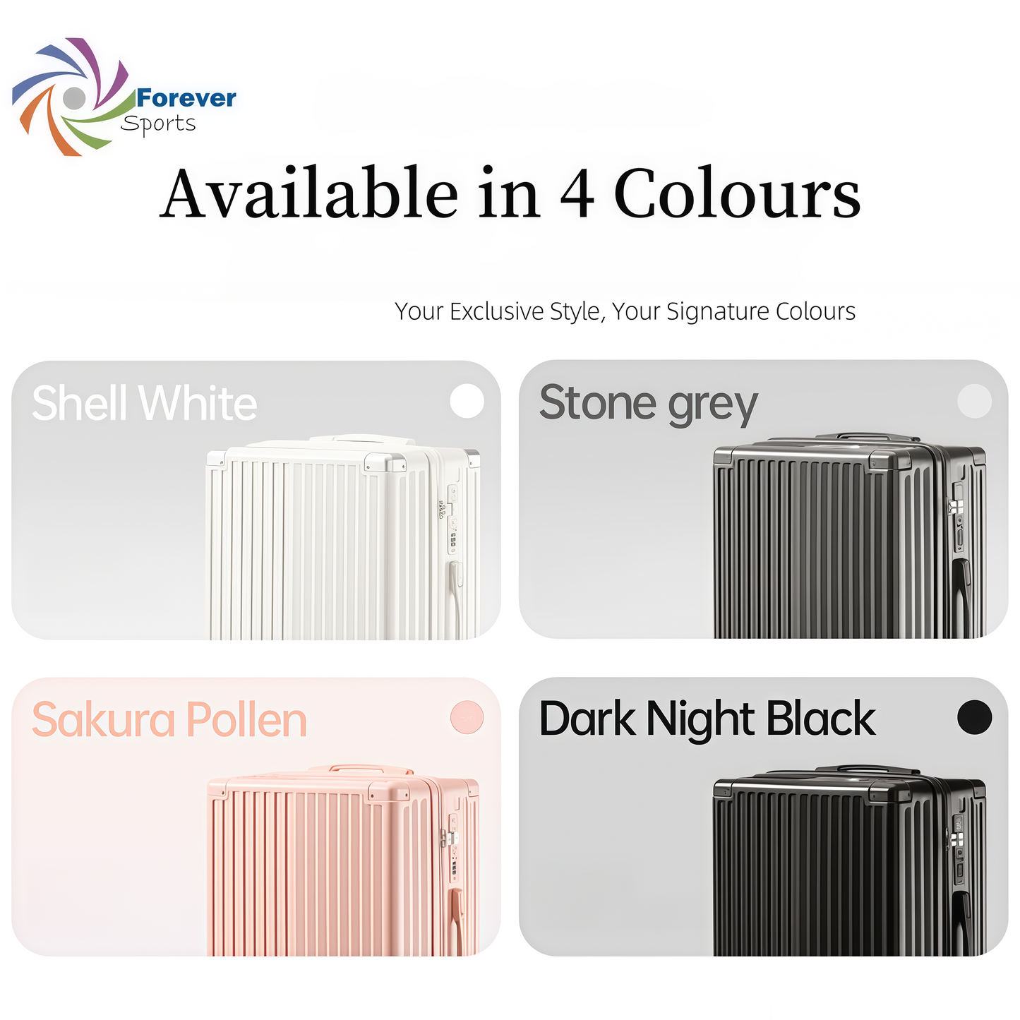 3pcs luggage Suitcase Trolley Set TSA Lock Travel Carry on Hard Cases-WHITE