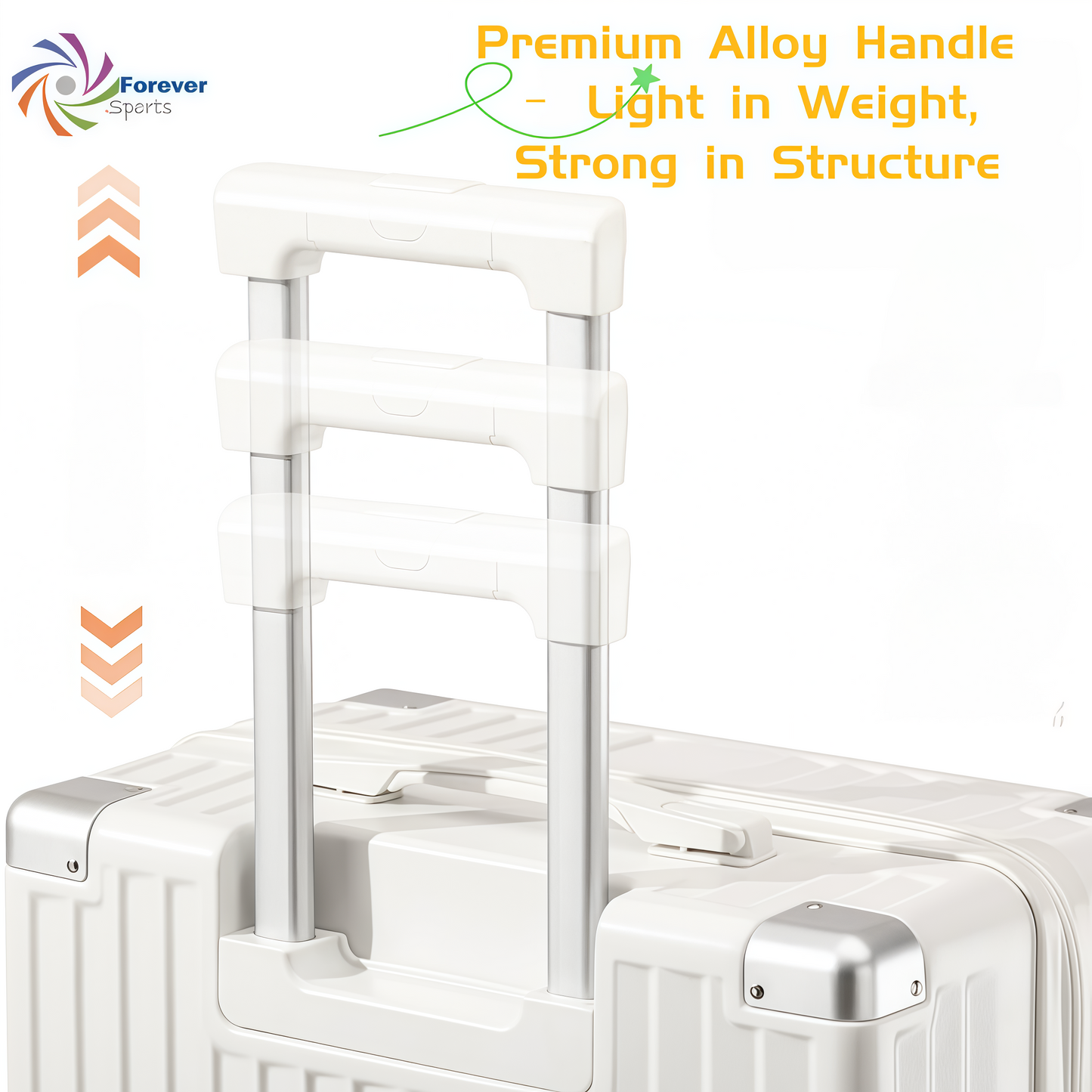 3pcs luggage Suitcase Trolley Set TSA Lock Travel Carry on Hard Cases-WHITE